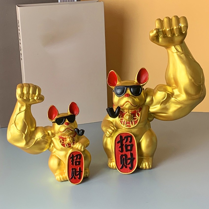 Strong Arm Maneki-Neko Good Luck Cat