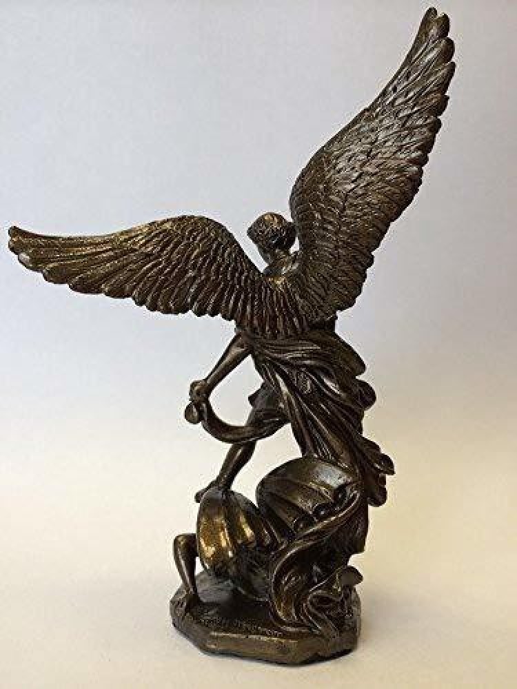 Veronese Design 4 Inch Archangel St. Michael Slaying Demon Statue