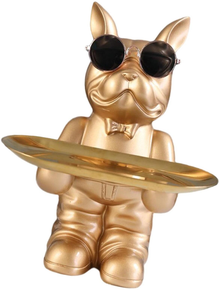 Lyla Nordic Dog Sculpture Statue Trinkets for Living Room Hallway