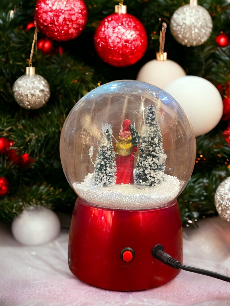 Christmas Decorations,Christmas Lanterns Decorative Singing Snow Globe  Water Glittering,Desktop Ornament Home Decoration And Gifts For Christmas