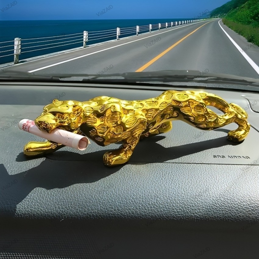 Brass Powerful Cheetah Idol Table Showpiece Décor Jaguar Feline