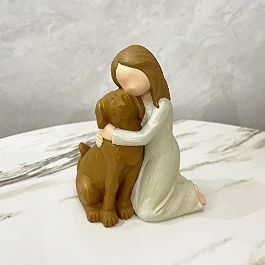 Dog angel figurine sales