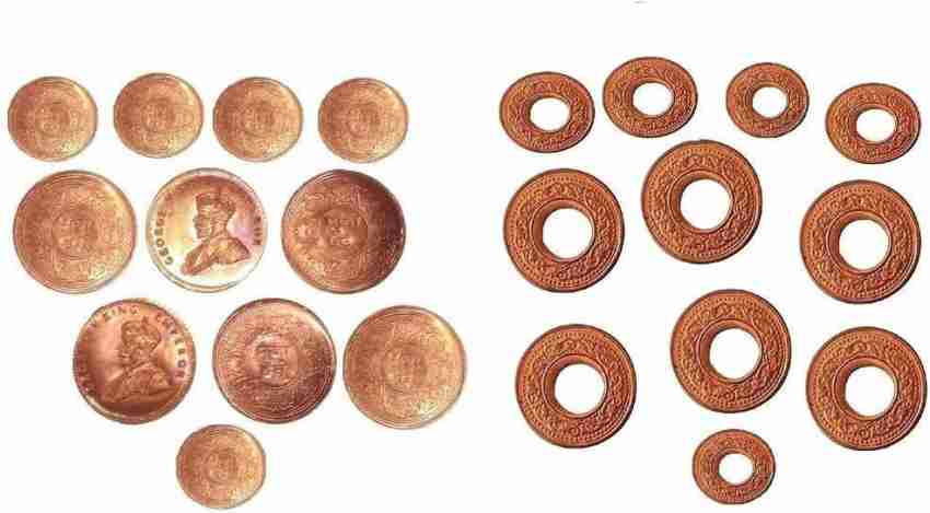 DEVAMA THE DIVINE Combo 11 Copper Coin and 11 Copper Hole Coin