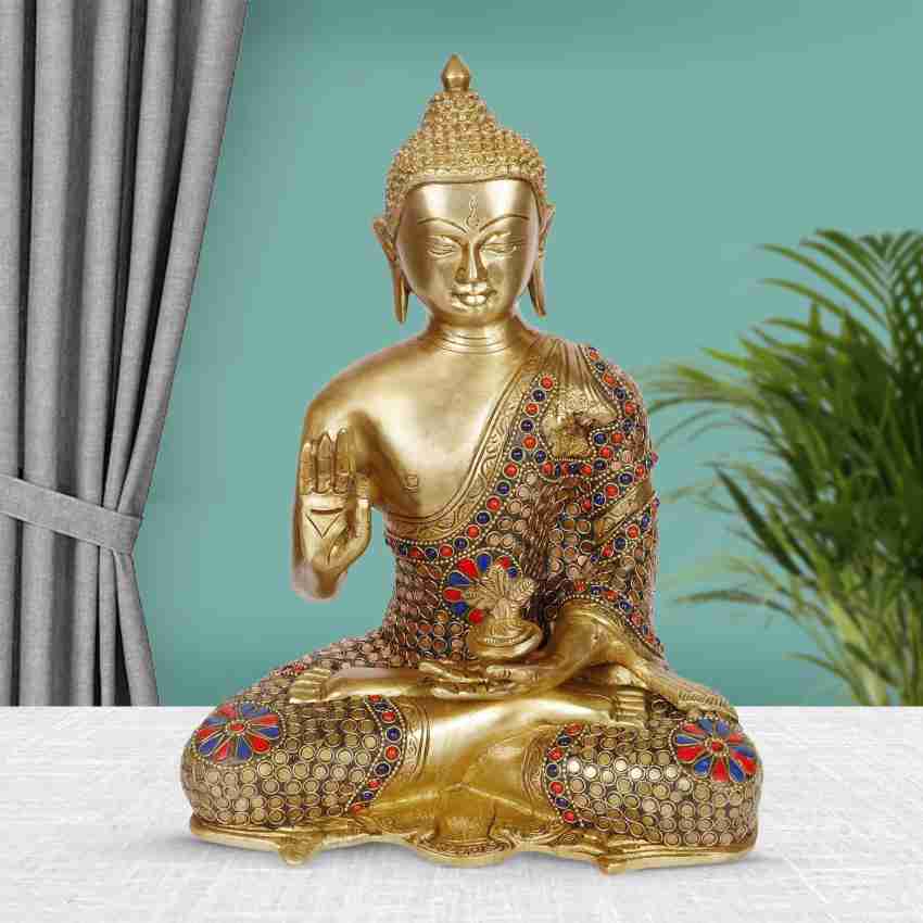 Brass statue villa Brass Buddha Vitarka Statue Sculpture Idol for Home  Decor Vastu Feng Shui Decorative Showpiece - 25.1 cm Price in India - Buy Brass  statue villa Brass Buddha Vitarka Statue