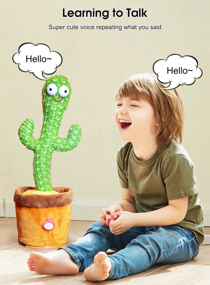Keculf Dancing Cactus Toy Talking Cactus Baby Toys,Singing Cactus Toy  Cactus,Mimicking Cactus Toy for Babies Smart Cactus Toy,Repeats What You say