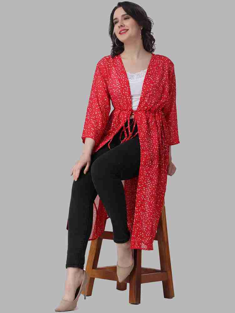 Red discount color shrug