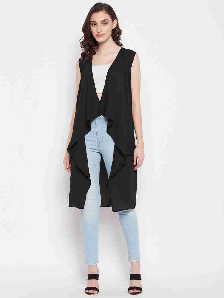 Black sleeveless shrug hotsell