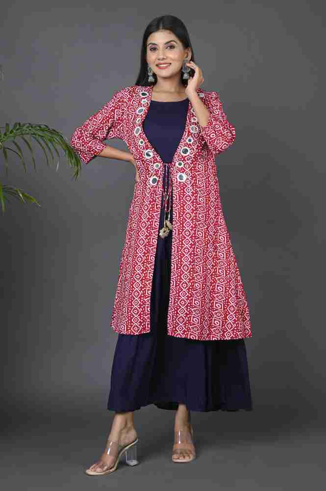 Flipkart long deals jacket kurti