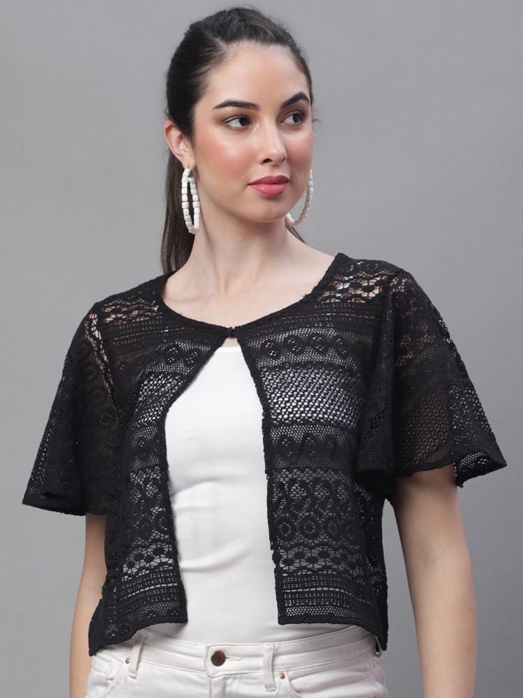 Black half clearance sleeve shrug