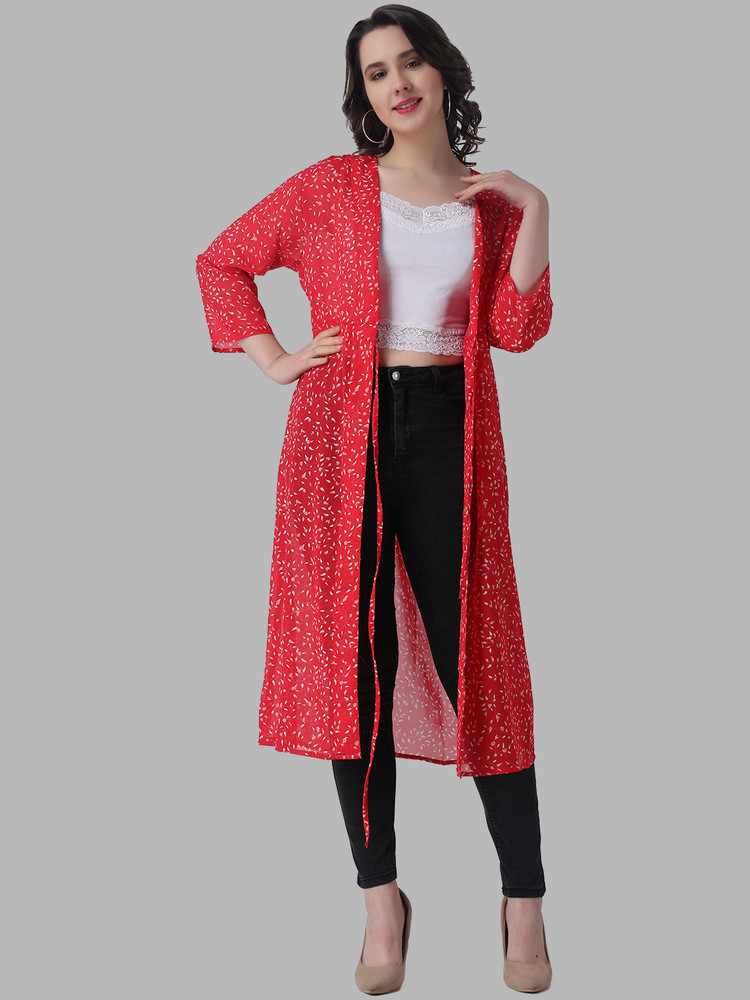 Red color clearance shrug