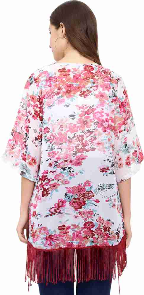 Buy online White Floral Printed Bell Sleeve Shrug from Capes & Shrugs for  Women by Galwiz for ₹399 at 73% off