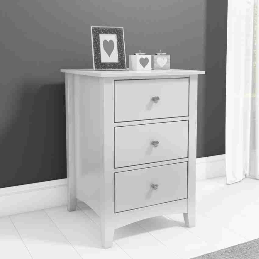 Rhodes Wooden Bedside Table with 2 Drawer Storage - Decornation