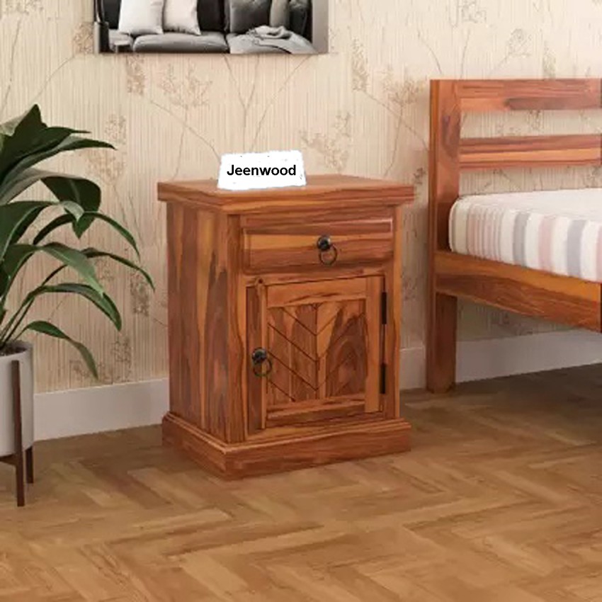 Buy Sheesham Wood Teak Finish Bedside Table