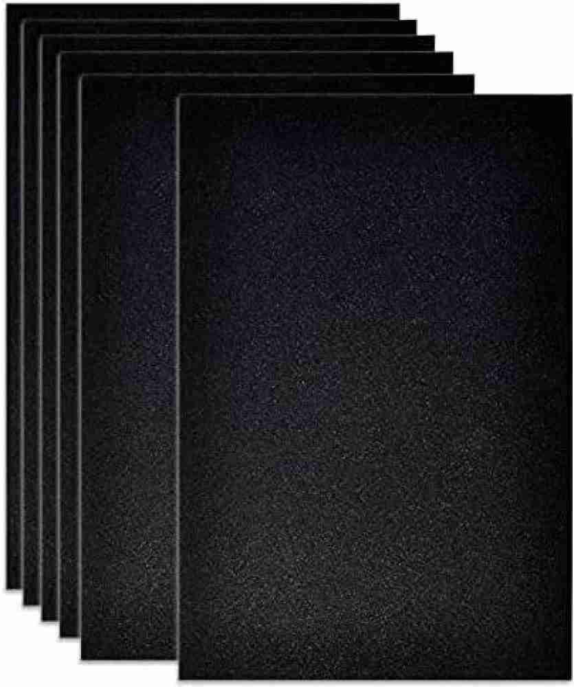 Black Glitter Cardstock, 250gsm, 4 Sheets