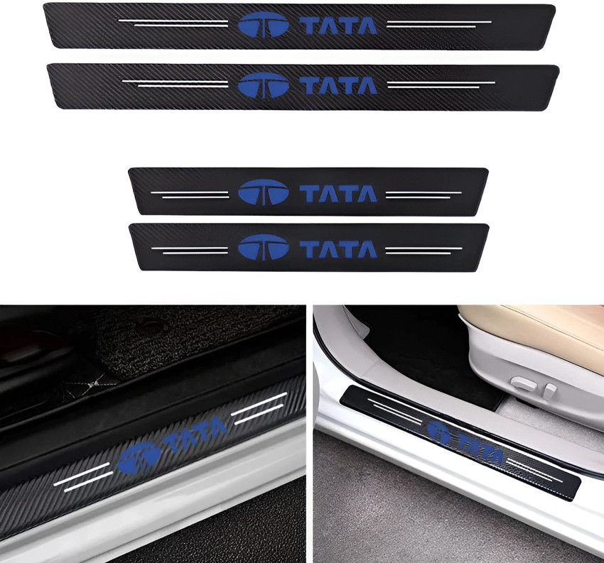 AXILA 4PCS Car Door Sill Protector for Car Door Step Scuff Plate