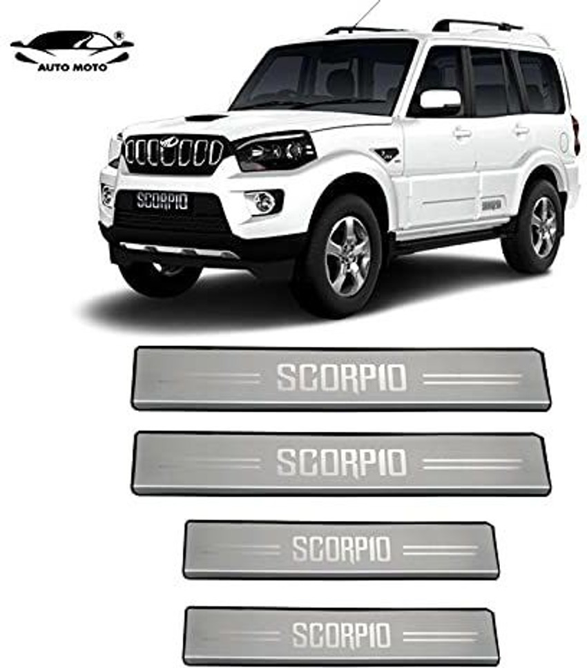 AUTO MOTO Stain Less Steel Non led Footstep Door Sill Plate for Mahindra Scorpio Model Door Sill Plate Price in India Buy AUTO MOTO Stain Less Steel Non led Footstep Door Sill Plate