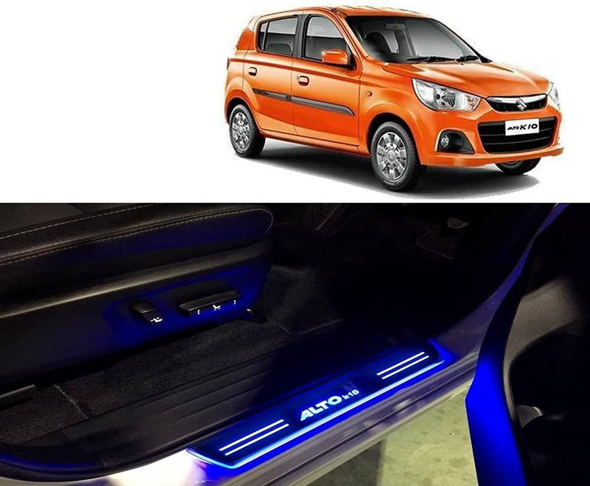 Grizzly Maruti Alto Car Door Foot Step Sill Plate Name Plate LED