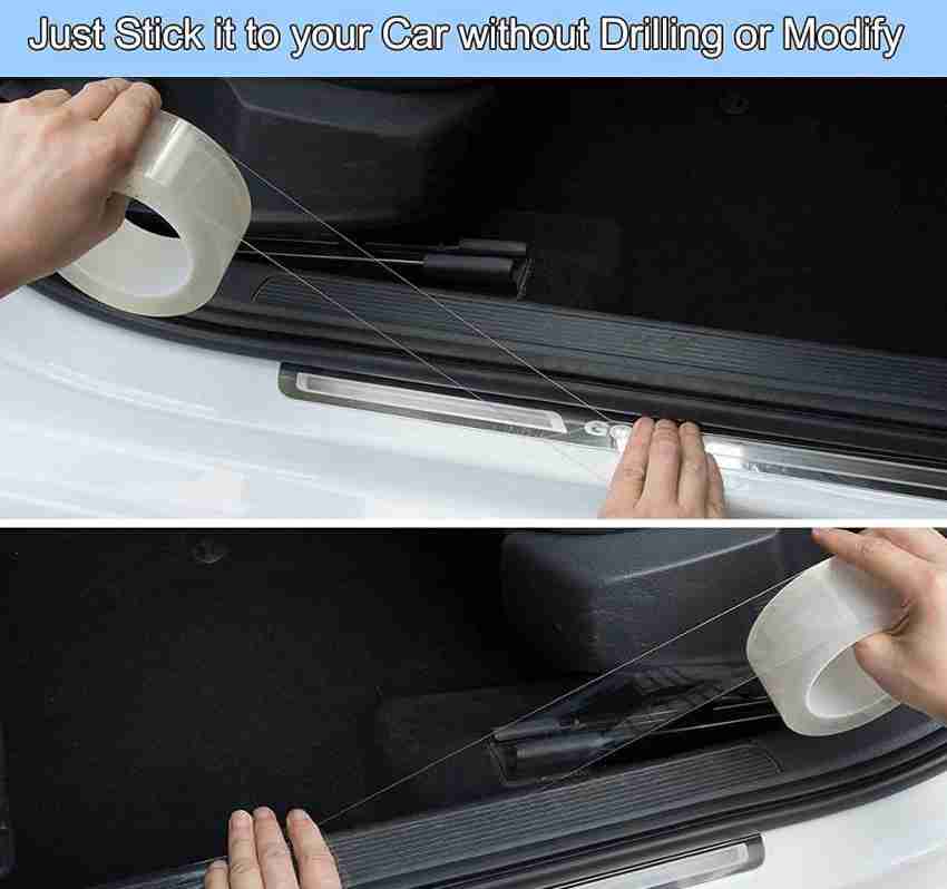 Car Door Sill Protector Threshold Decoration Scratch Transparent
