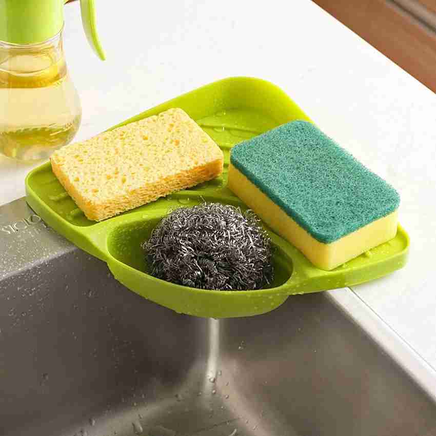 LifeEasy Kitchen Sink Corner Wash Basin Sponge Soap Scrub ABS Brush Storage Holder Rack Set of 1 Sink Sponge Holder Price in India Buy LifeEasy Kitchen Sink Corner Wash Basin Sponge Soap