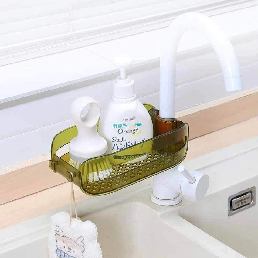 pinkparifashion Kitchen Sink Caddy Organizer Over Faucet Sponge Holder Scrubber Soap Bathroom Sink Sponge Holder Price in India Buy pinkparifashion Kitchen Sink Caddy Organizer Over Faucet Sponge Hold...
