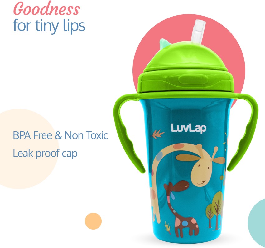 Luvlap Spout Sipper for Infant/Toddler, 240ml, Anti-Spill Sippy Cup, 6M+  (Blue)
