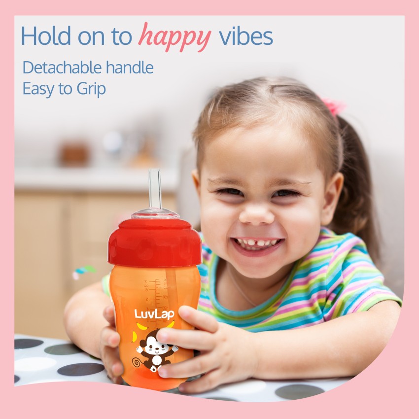 Luvlap Giffy Sipper for Infant/Toddler 300ML, Anti-Spill Sippy Cup