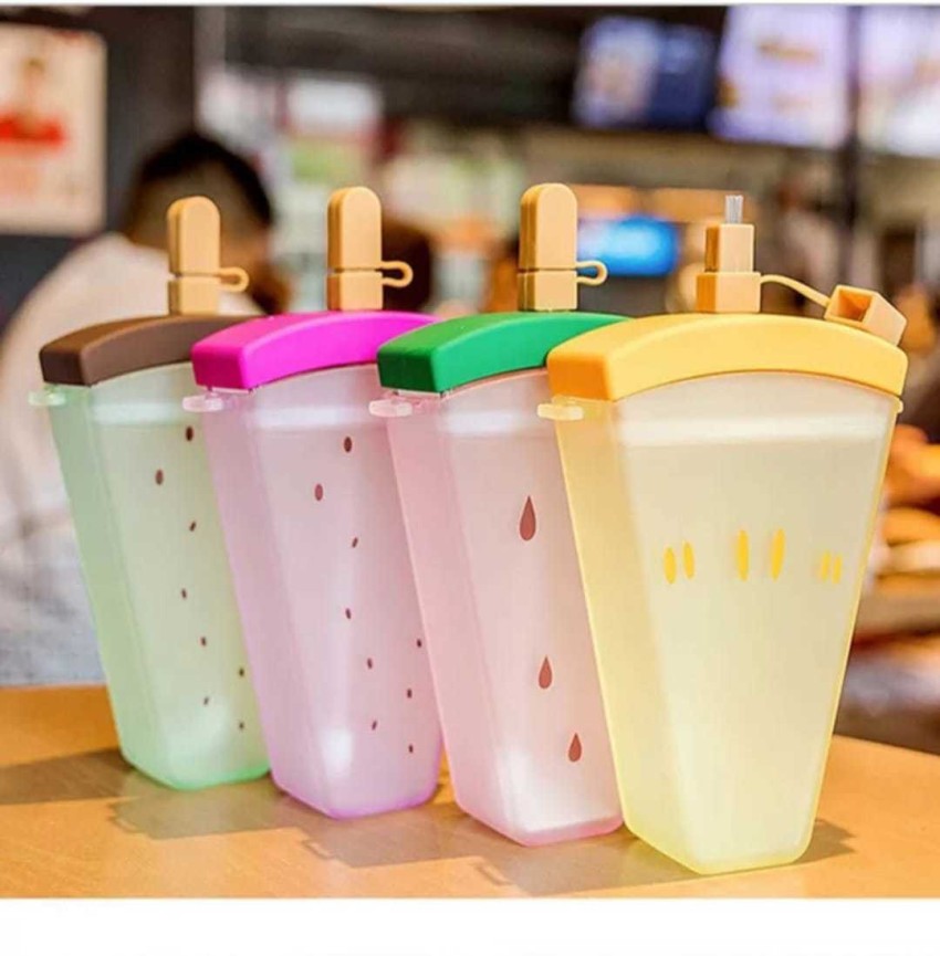 1pc Ice Cream Shaped Straw Tumbler