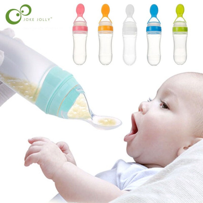 Baby Spoon Bottle Feeder Dropper Silicone Spoons for Feeding