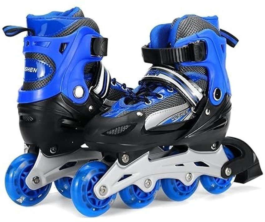 slenderopal Roller Skates for Girls Age Group 7 12 Years Adjustable Inline Skating Shoe BLUE In line Skates Size 6 9 UK Buy slenderopal Roller Skates for Girls Age Group 7 12