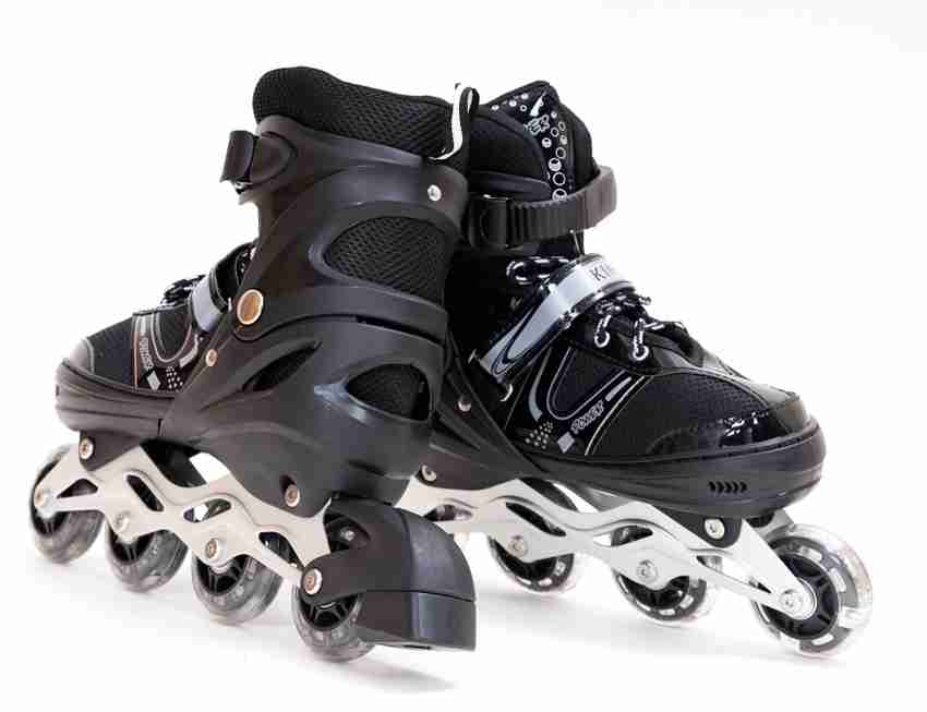 Kinex Sports Adjustable Inline Skating Shoes for Boys and Girls with PU LED Lights In line Skates Size 6 9 UK Buy Kinex Sports Adjustable Inline Skating Shoes for Boys and Girls