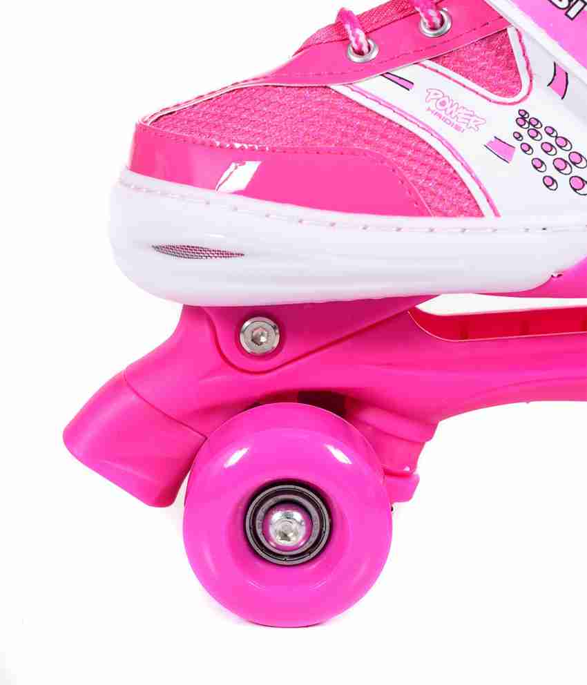 IRIS Roller Skates for Kids PVC Wheel with Adjustable Double Row Skate Rollerblades for Beginners Children Boys Girls Size 6 8 UK Quad Roller