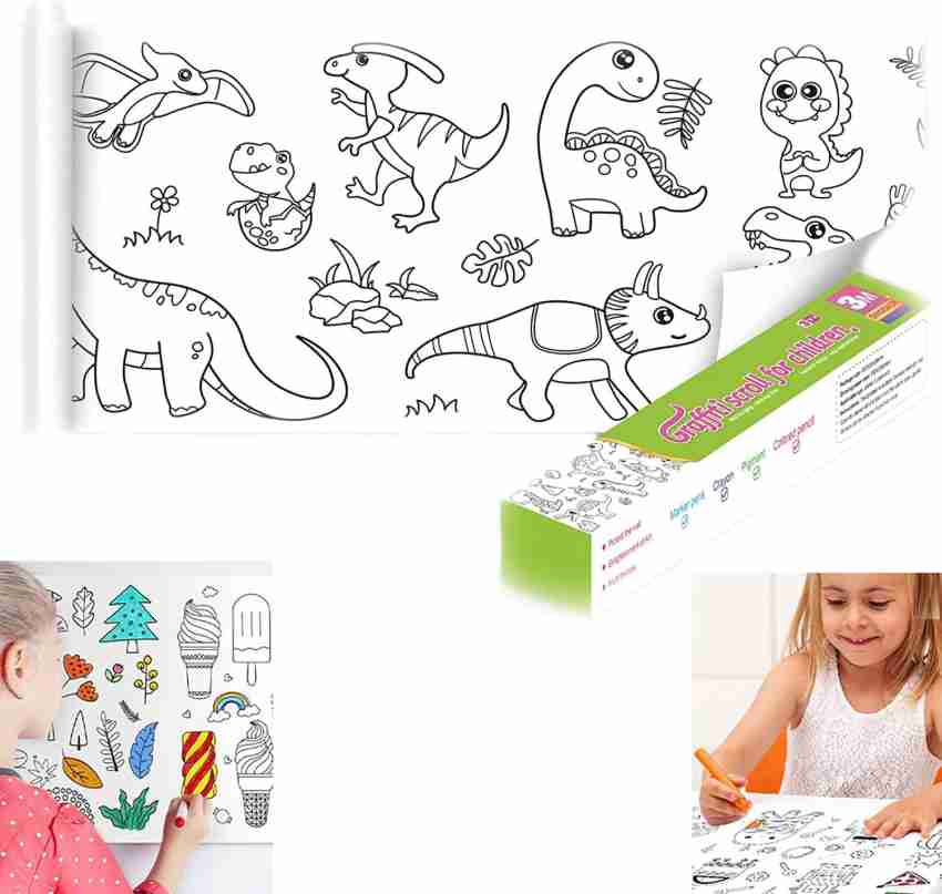 Coloring Paper Roll Kids, Drawing Paper Kids, Drawing Roll Kids