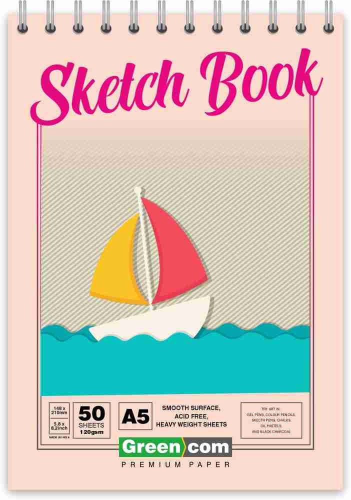 greencom A4 Sketch Book For Kids Top Spiral-Bound Artist Sketch Pads, Artist Drawing Book Sketch Pad Price in India - Buy greencom A4 Sketch  Book For Kids Top Spiral-Bound Artist Sketch Pads