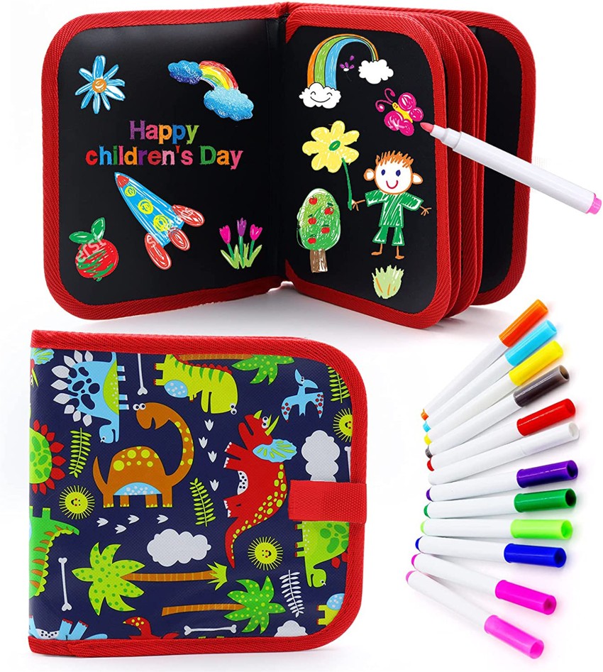 Manogyam Kids Reusable Drawing Book Magic Painting Washable  Erasable Activity Book - DRAWING BOARD