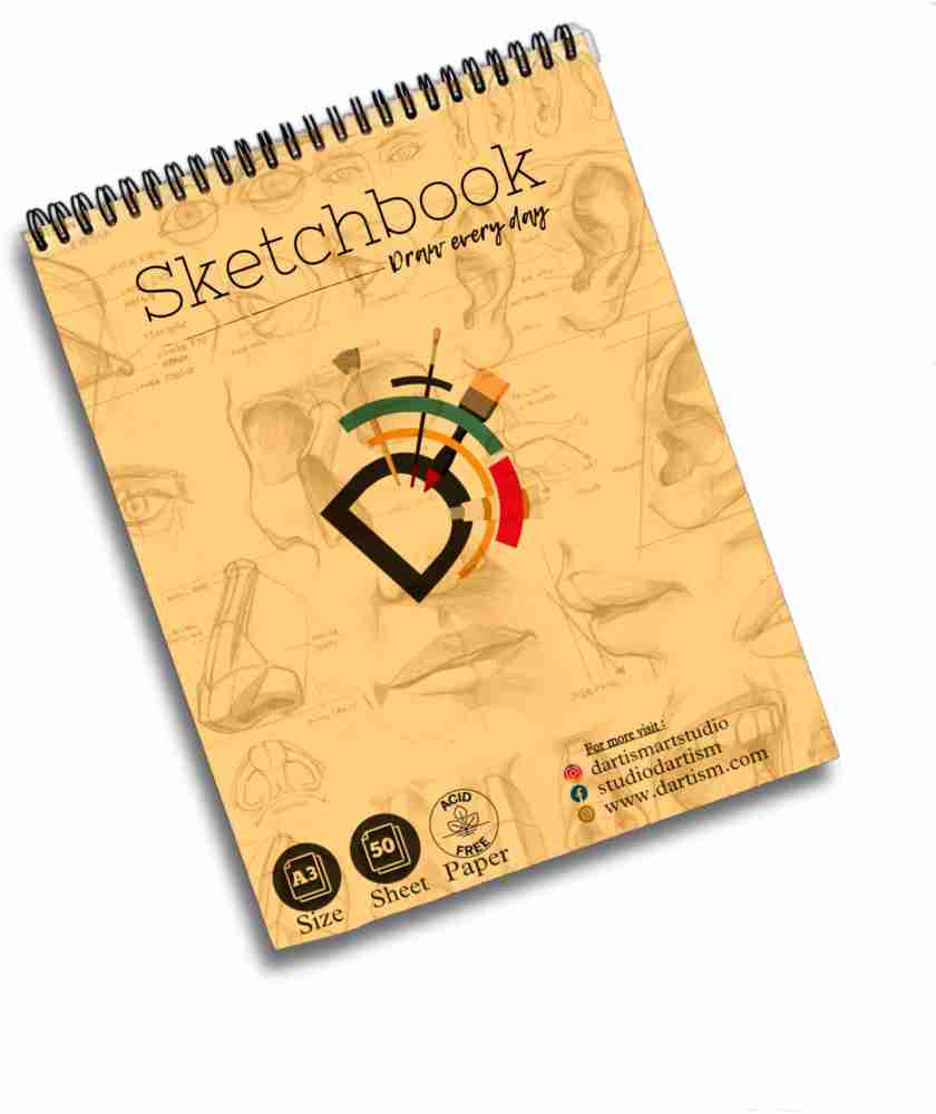 12in Spiral Sketchbooks Drawing Paper Pads /Blending Stumps Pen Tool for  Pencils