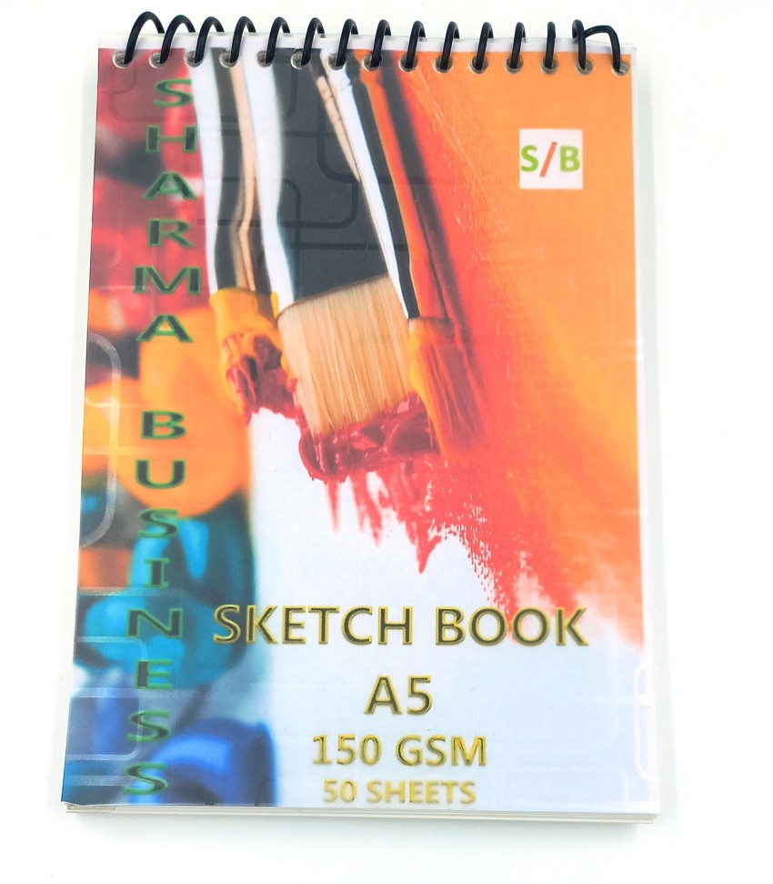 3-Pack Art Sketchbook, Spiral Bound Drawing Sketch Pad, 100 Ivory Color Sheets Each, 8.5 x 5.5 Inches