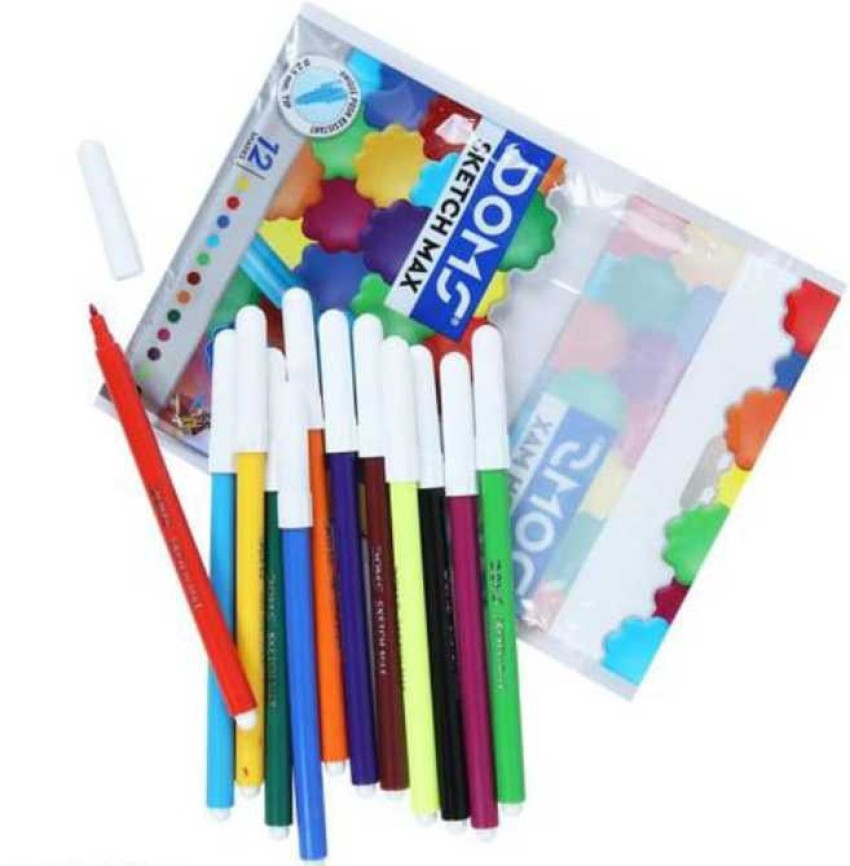 DOMS Aqua (12,24) Colour Sketch Pens – TheKalamStore