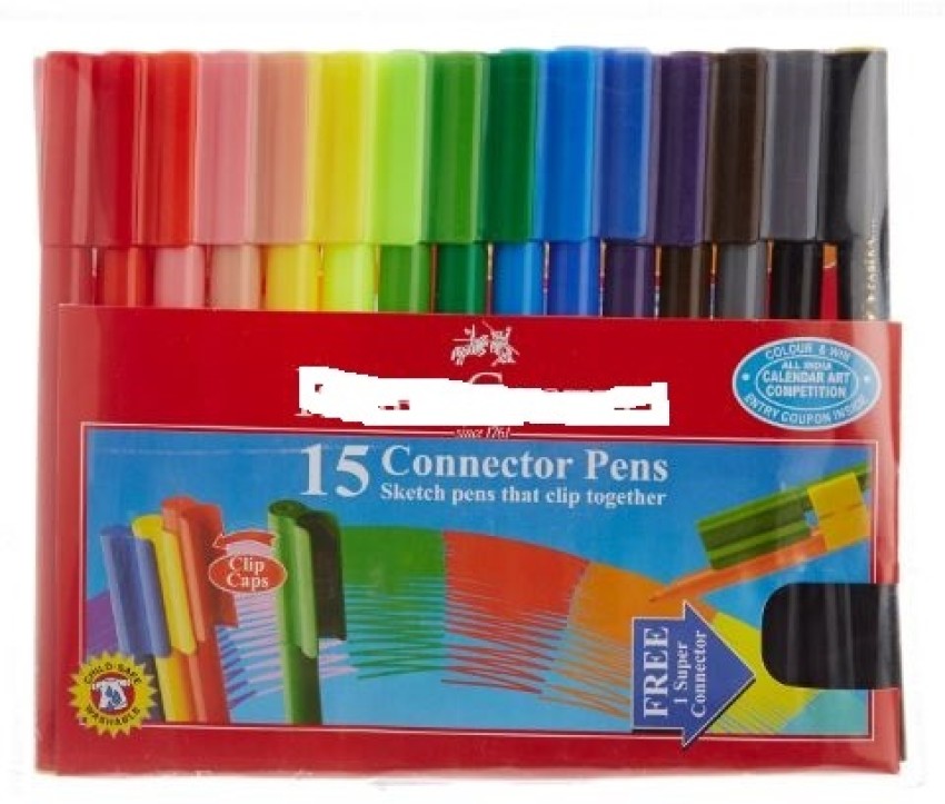 FABER-CASTELL 1584 Child Safe food grade Superfine ink Nib Sketch  Pens with Washable Ink 