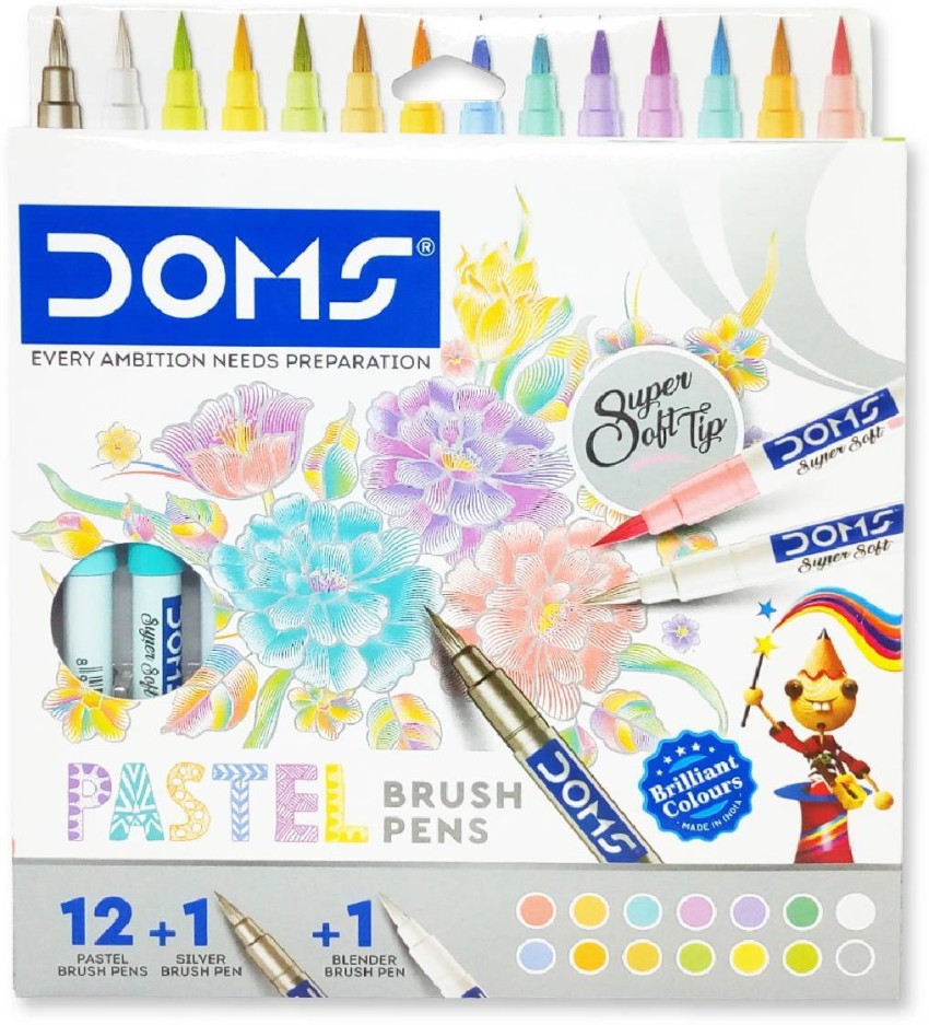 DOMS Aqua Non-Toxic Watercolour Sketch Pen Set in Display Pack (12 Assorted  Shades x 5 Set)