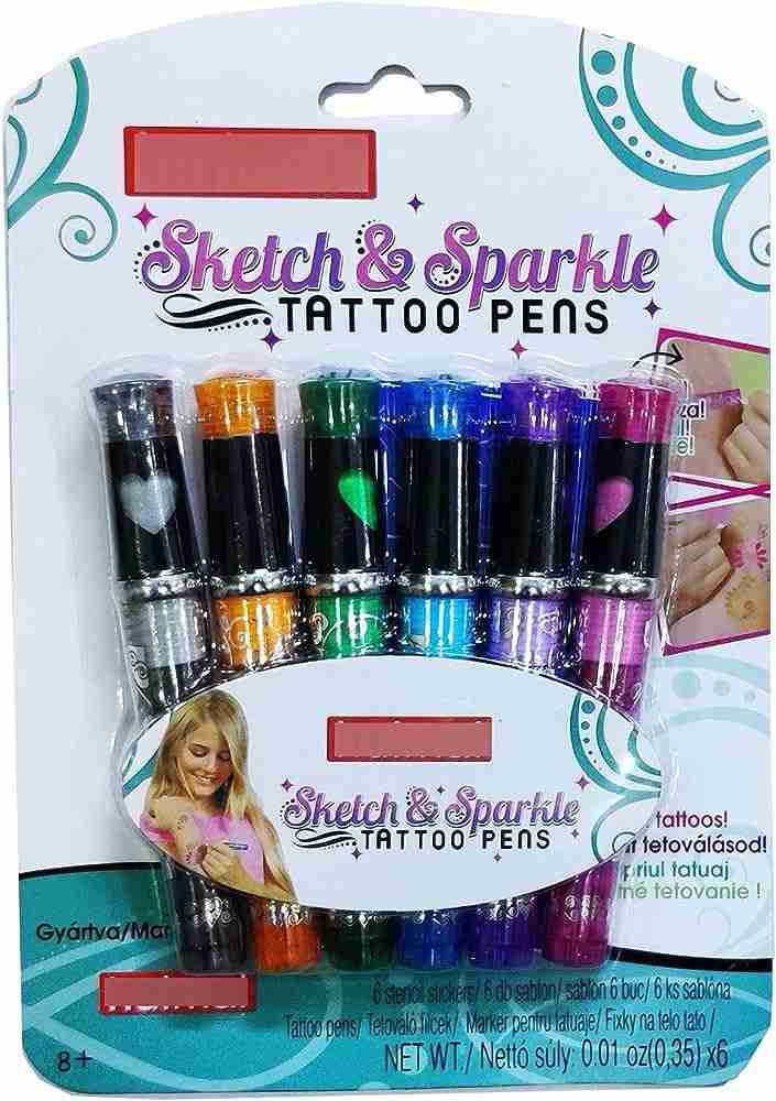 AMB Sketch and Sparkle Tattoo Pens Activity toy Set