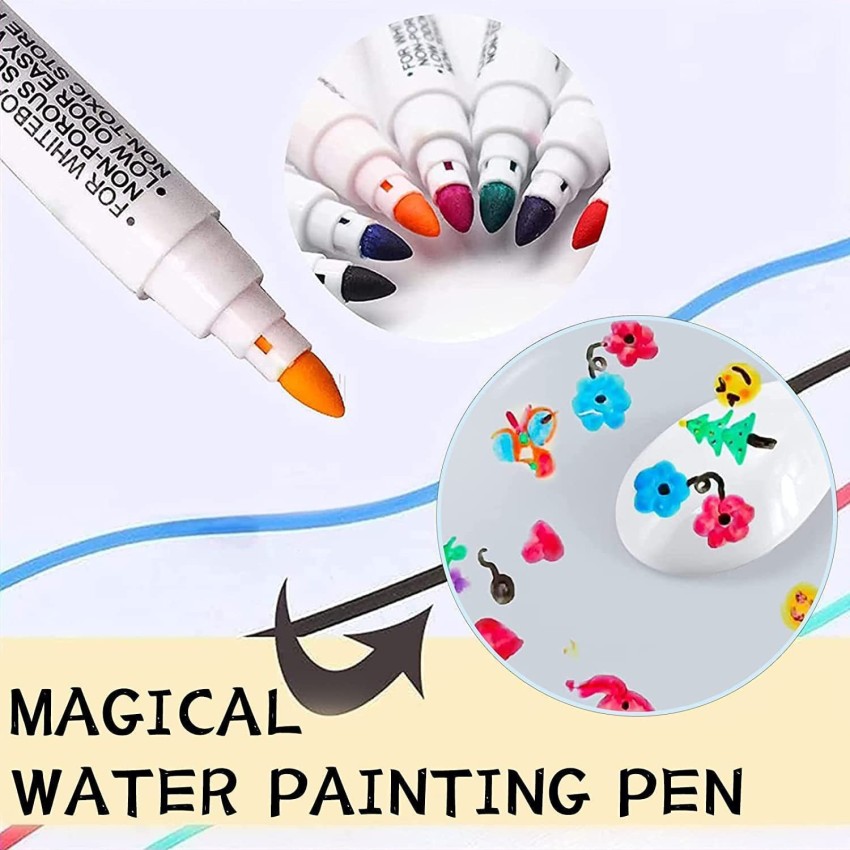 ZURU BUNCH 12Pcs Magic Water Painting Pen Water Floating  Kids Magical Drawing Doodle Pens - Water Magic Floating Pens