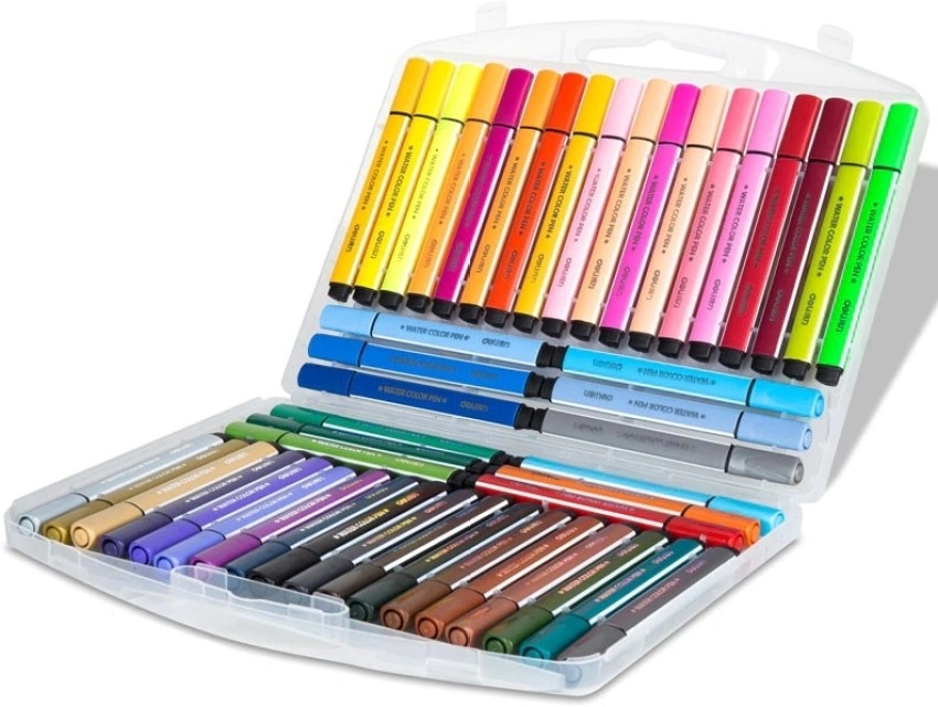 spincart 48 Pieces Sketch Pen Set Washable Water