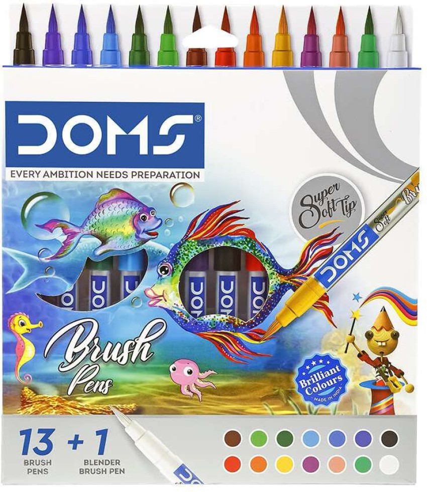 SHYAM DOMS Brush Pens 26 Shades (including golden+