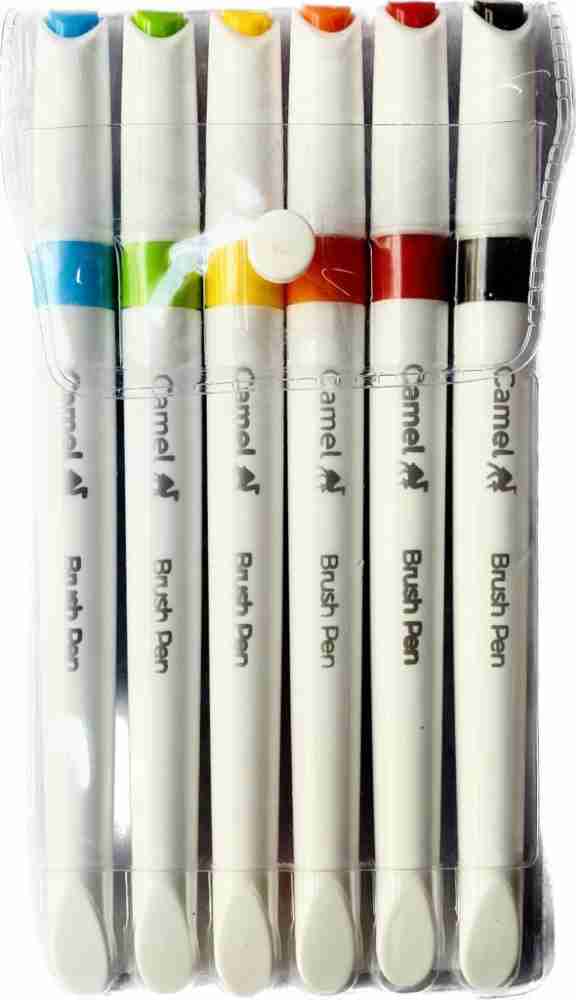 Camlin Brush Pen Set of 6 Shades - Sitaram Stationers