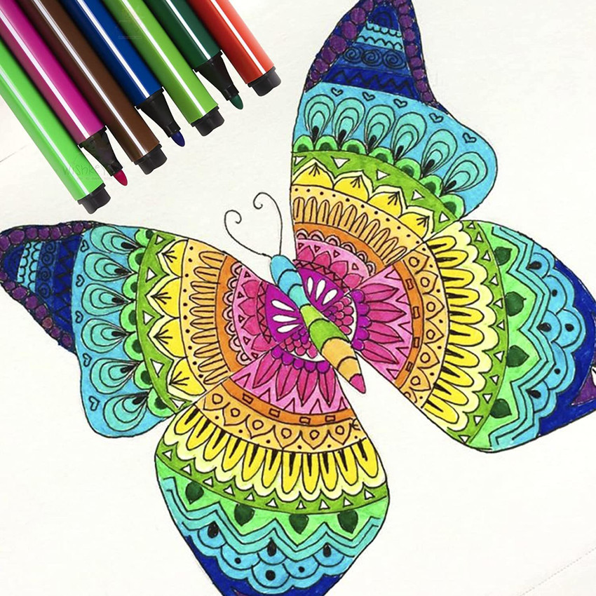 Flipkart KAVANA Colourful Sketching Shades Watercolour Sketch Pen Set of 48 Sketch Pens