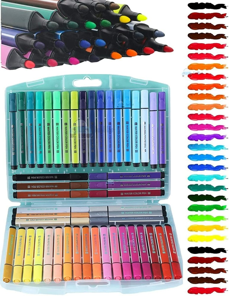 chahat Enterprise Colour sketch pen (48 sketchpen set) Fine  Angular Nib Sketch Pen with Washable Ink - WASHABLE WATERCOLOR PEN