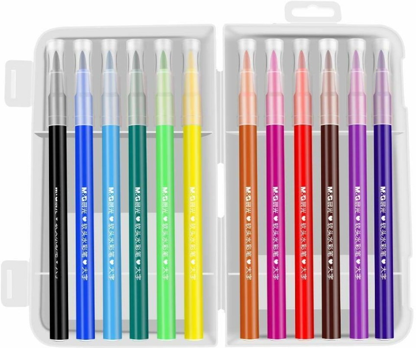 DOMS Aqua Watercolor Soft Tip Sketch Pens  Pack of 24 Shades   Topperskit