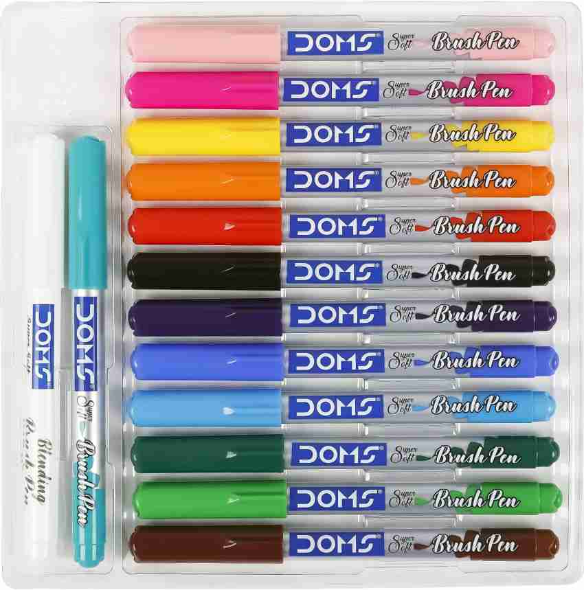 Multicolor Plastic Doms Brush Pens