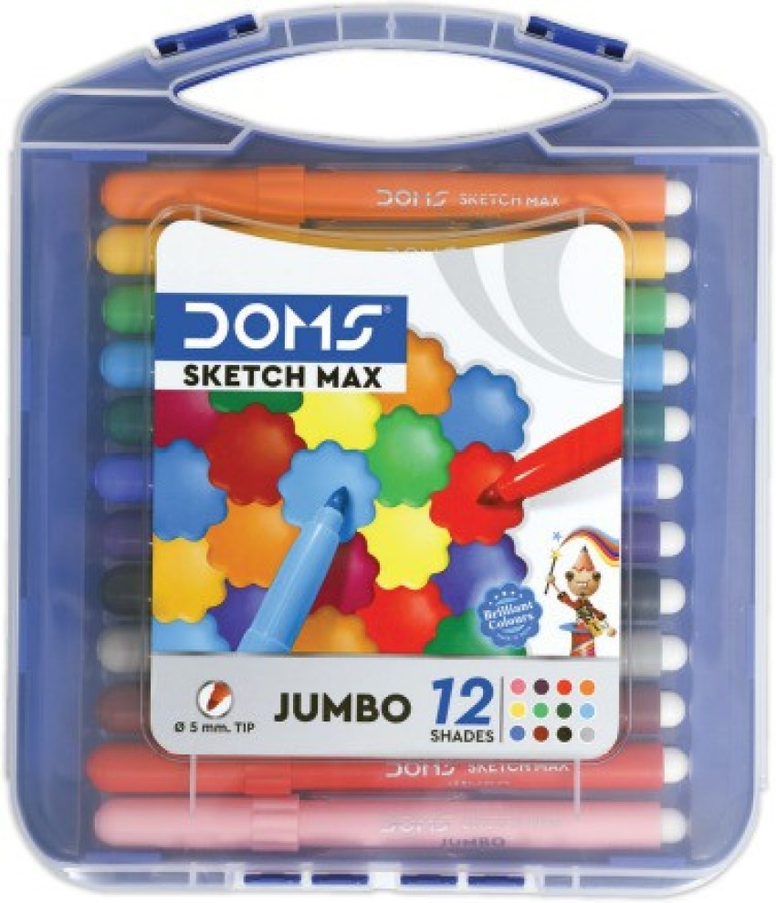 DOMS Aqua (12,24) Colour Sketch Pens – TheKalamStore