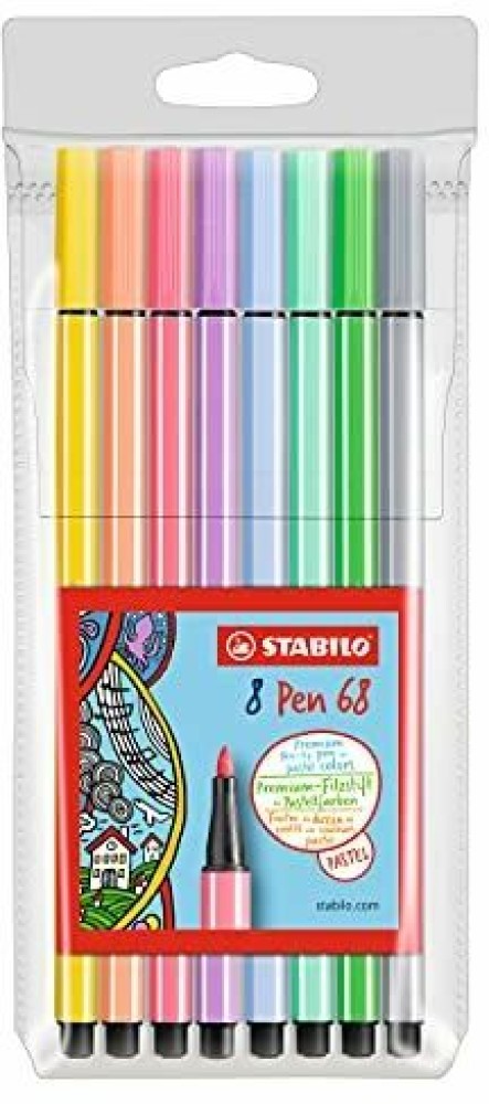 Nylon Tip Writing Pen STABILO Pointmax Wallet of 8 